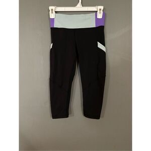 Lululemon Black Mid Rise Capri’s With Pockets Size 2